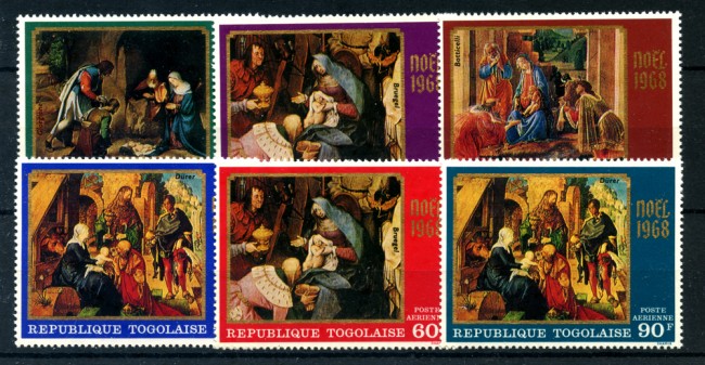 1968 - TOGO REPUBBLICA - LOTTO/22351 - NATALE  DIPINTI 6v. - NUOVI