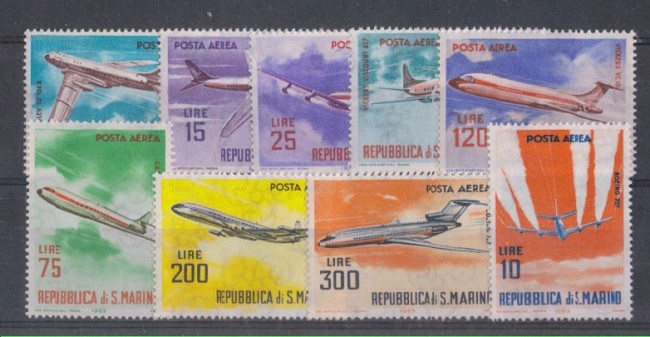 1963 - LOTTO/7886 - SAN MARINO - AEREI MODERNI
