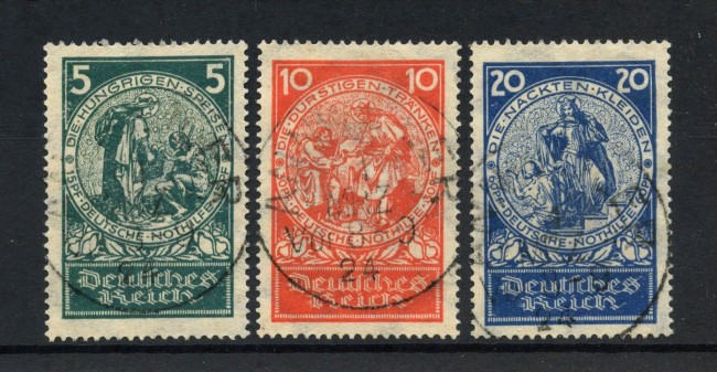 1924 - GERMANIA REICH - LOTTO/43177 - BENEFICENZA 3v. - USATI