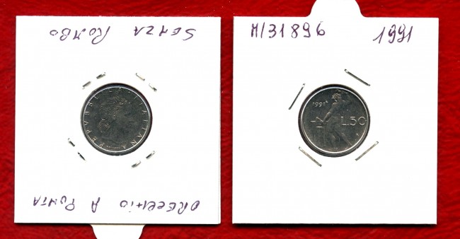 1991 - REPUBBLICA - 50 LIRE VULCANO  II° TIPO - FDC - LOTTO/M31896