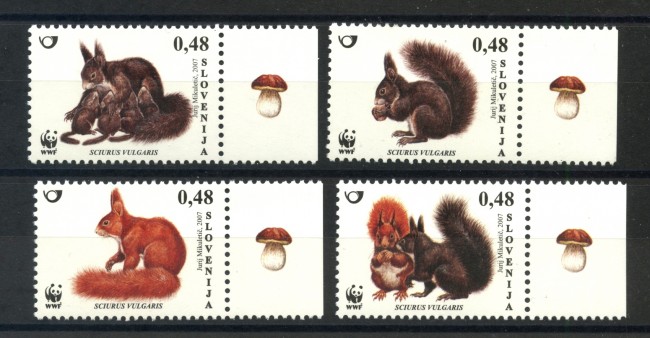 2007 - SLOVENIA - WWF SCOIATTOLI  4v. - NUOVI - LOTTO/34347