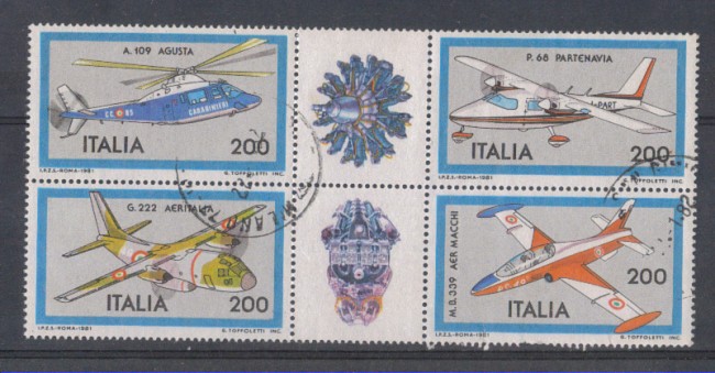 1981 - LOTTO/6740U - REPUBBLICA - AEREI 1° SERIE - USATI