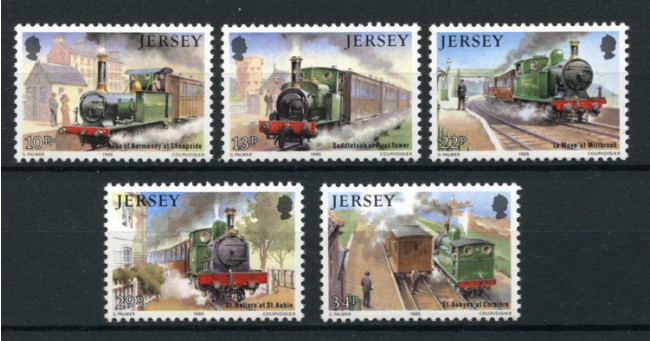 1985 - LOTTO/13383 - JERSEY - STORIA DELLA FERROVIA 5v. - NUOVI