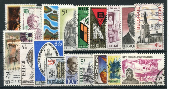1975 - LOTTO/24501 - BELGIO - 18 COMMEMORATIVI USATI