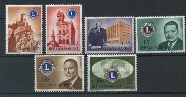 1960 - SAN MARINO - LION'S CLUB 6v. - NUOVI - LOTTO/29566