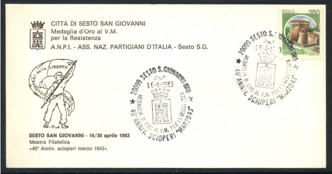 1983 - REPUBBLICA - S.SAN GIOVANNI - 40° SCIOPERI - BUSTA - LOTTO/27792