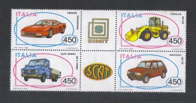 1986 - LOTTO/6859 - REPUBBLICA - AUTOMOBILI 3° SERIE