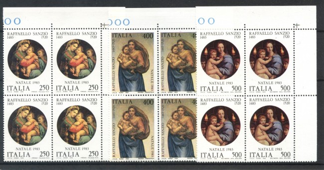 1983 - LOTTO/6801Q - REPUBBLICA - NATALE 3v. - QUARTINE NUOVI