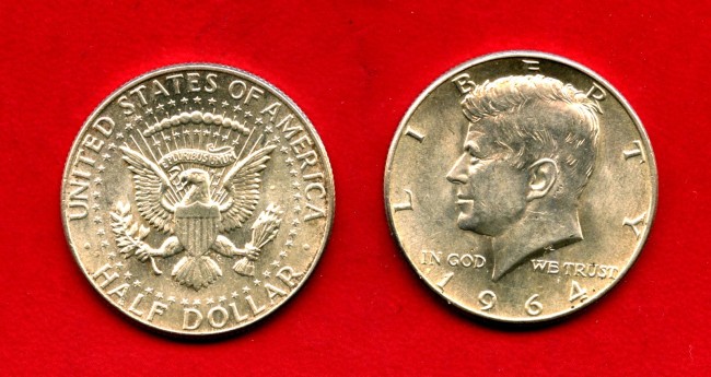 1964 - STATI UNITI - LOTTO/M39825 - 1/2 DOLLARO ARGENTO  J.F.KENNEDY