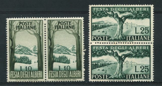 1951 - LOTTO/16796 - REPUBBLICA - FESTA ALBERI 2v. COPPIA NUOVI