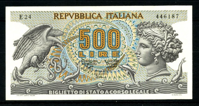 1970 - REPUBBLICA - LOTTO/43750 - 500 LIRE ARETUSA