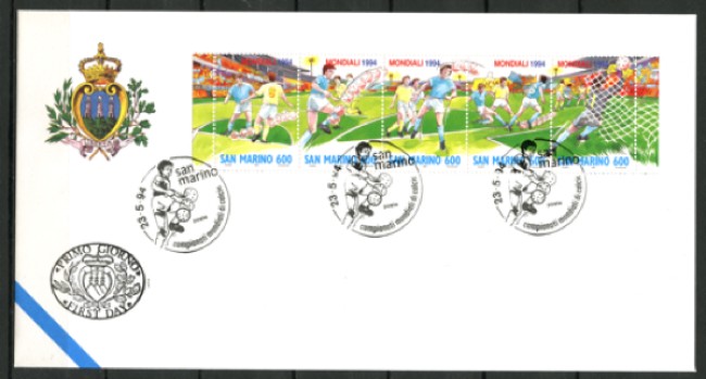 1994 - LOTTO/12187 - SAN MARINO - MONDIALI DI CALCIO - BUSTA FDC