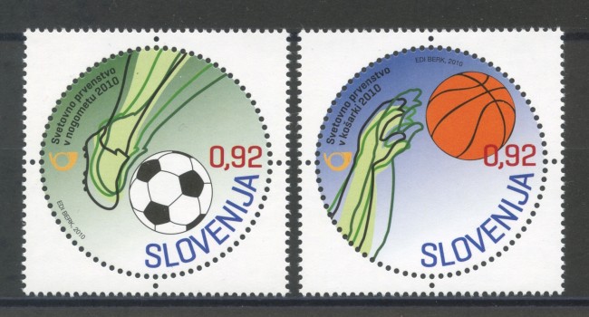 2010 - SLOVENIA - CAMPIONATI DI CALCIO E PALLA CANESTRO 2v. - NUOVI - LOTTO/34455