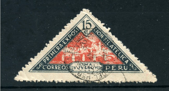 1931 - LOTTO/24264 - PERU - 15 cts. - ESPOSIZIONE FILATELICA DI LIMA - USATO