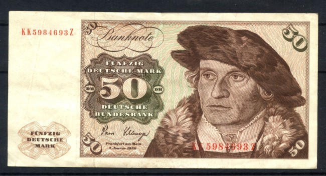 1962 - GERMANIA FEDERALE - LOTTO/48429 -  BANCONOTA DA 50 MARCHI