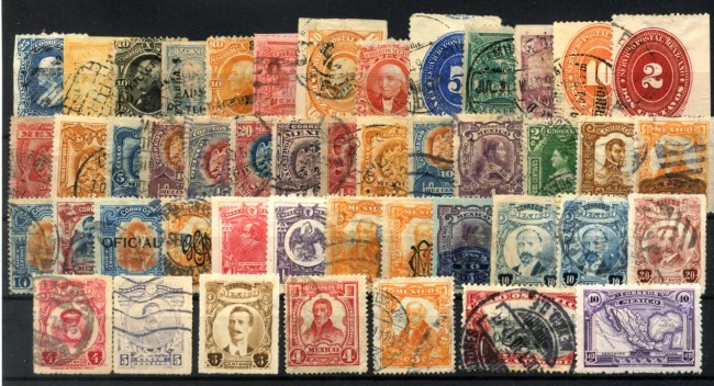 MESSICO - LOTTO/42844 - INSIEME DI 45 FRANCOBOLLI DIFFERENTI