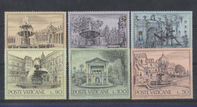 1975 - LOTTO/5954 - VATICANO -  FONTANE 6v.