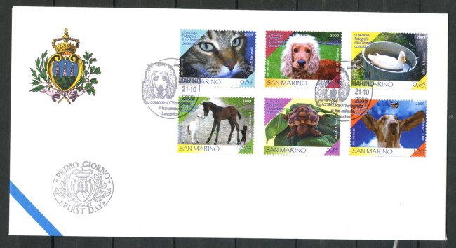 2009 - SAN MARINO - ANIMALI DOMESTICI - BUSTA FDC - LOTTO/36736