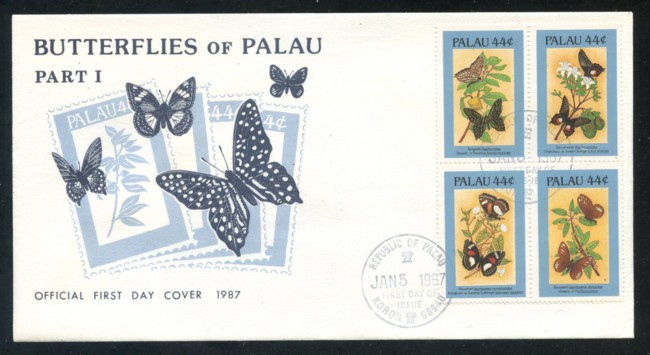 1986 - PALAU - LOTTO/19799 - FARFALLE E FIORI  BUSTA FDC