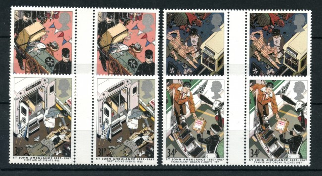1987 - LOTTO/20307A - GRAN BRETAGNA - AMBULANZE 4v. COPPIE  NUOVI