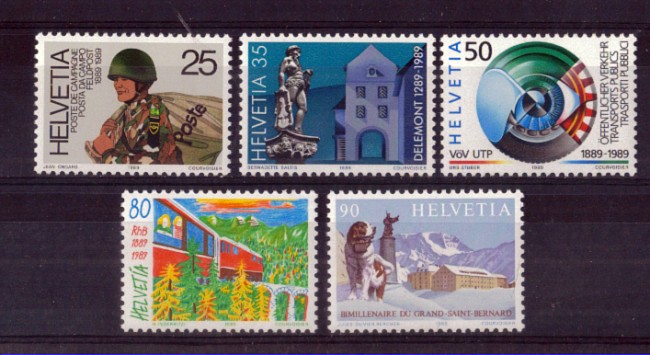 1989 - LOTTO/SVI1317CPN - SVIZZERA - PROPAGANDA 5v. - NUOVI