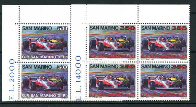 1983 - LOTTO/8037Q - SAN MARINO - GRAN PREMIO 2v - QUARTINE NUOVI