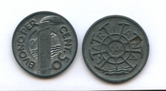 1944 - LOTTO/14741 - ITALIANA - NAVIGAZIONE LARIANA BUONO DA  50 CENTESIMI