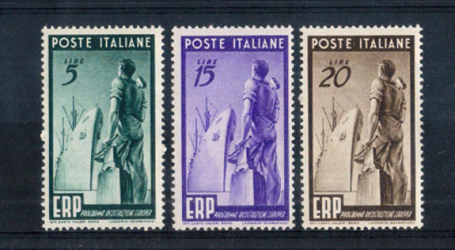 1949 - LOTTO/REP10597 - REPUBBLICA - E.R.P. 3v. - NUOVI