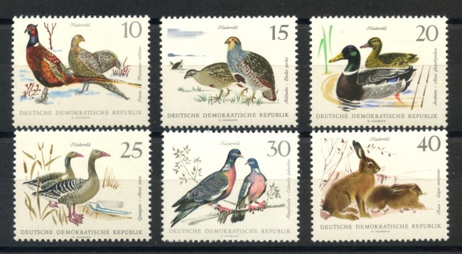 1968 - GERMANIA DDR - SELVAGGINA 6v. - NUOVI - LOTTO/36264