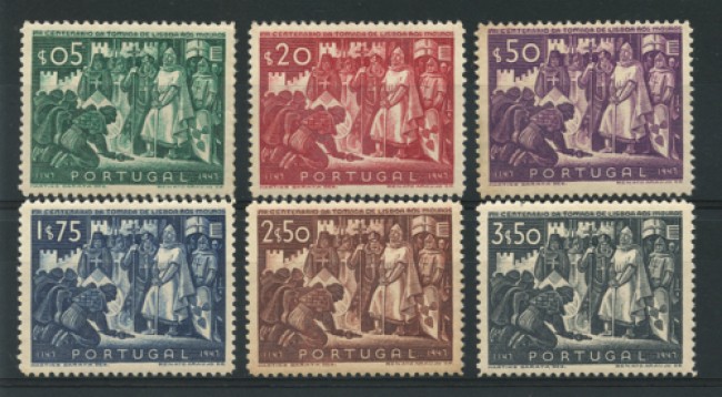 1947 - LOTTO/12857 - PORTOGALLO - LIBERAZIONE DAGLI ARABI  6v. - T/L