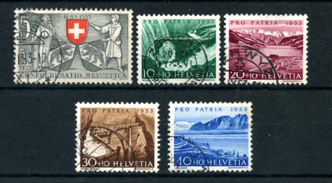 1953 - LOTTO/22316 - SVIZZERA - PRO PATRIA 5v. - USATI