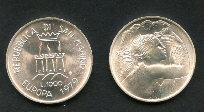 1979 - SAN MARINO - LOTTO/M47357 - 1000 LIRE ARGENTO UNITA' EUROPEA