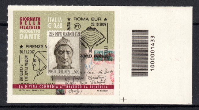 2011 - LOTTO/15411CB - REPUBBLICA - GIORNATA FILATELIA - CODICE A BARRE