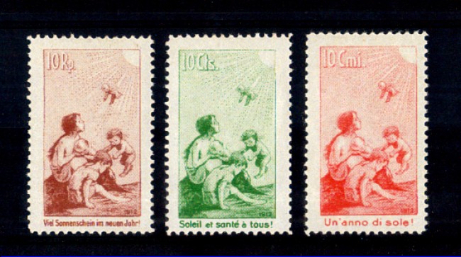 1912 - LOTTO/10616L - SVIZZERA - PRECURSORI PRO JUVENTUTE  3v. - T/L
