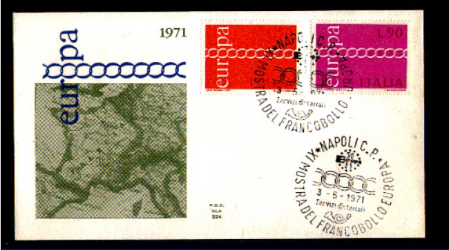 1971 - LBF/3472 - ITALIA - XI° MOSTRA DEL FRANCOBOLLO EUROPA - BUSTA
