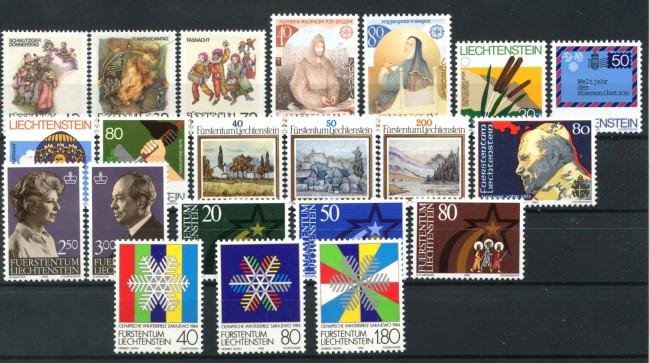 1983 - LIECHTENSTEIN - LOTTO/47850 - ANNATA COMPLETA 21 FRANCOBOLLI NUOVI