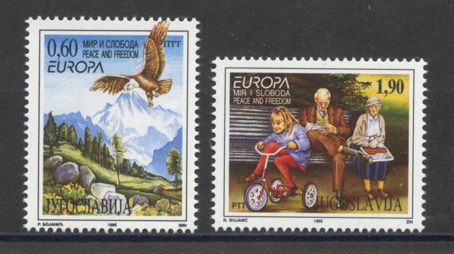 1995 - JUGOSLAVIA - EUROPA  2v. - NUOVI - LOTTO/35421