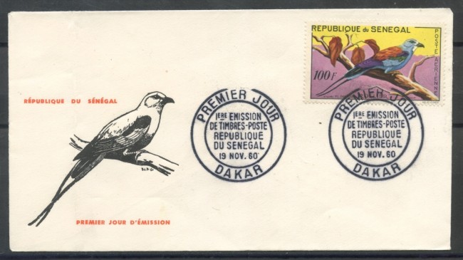 1960 - SENEGAL - POSTA AEREA - ROLLIER - BUSTA FDC - LOTTO/27751