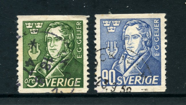 1947 - LOTTO/24074 - SVEZIA - GUSTAF GEIJER 2v. - USATI