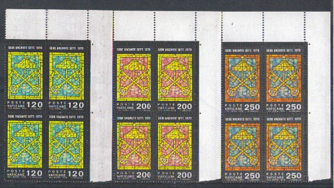 1978 - LOTTO/5975Q - VATICANO - SEDE VACANTE II° QUARTINE