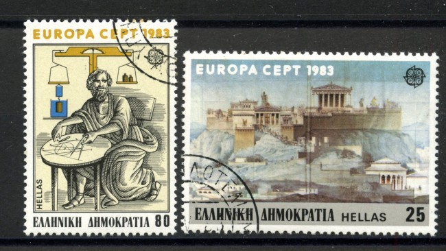 1983 - GRECIA - LOTTO/41333US - EUROPA 2v. - USATI
