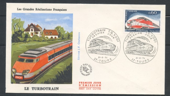1974 - FRANCIA - TURBOTRENO - BUSTA FDC - LOTTO/25147