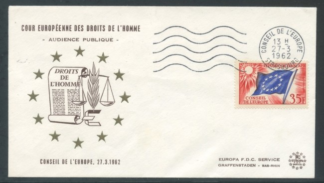 1962 - FRANCIA - 35 Fr. CONSIGLIO D'EUROPA - BUSTA - LOTTO/26736