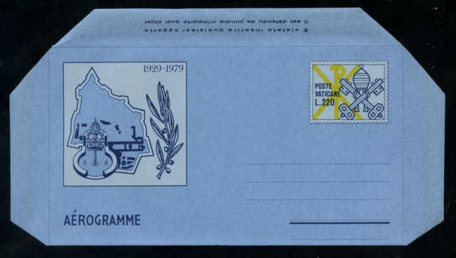 1979 - LOTTO/17107 - VATICANO - 50° DELL STATO AEROGRAMMA - NUOVO