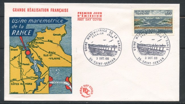 1966 - FRANCIA - DIGA DELLA RANCE - BUSTA FDC - LOTTO/25217
