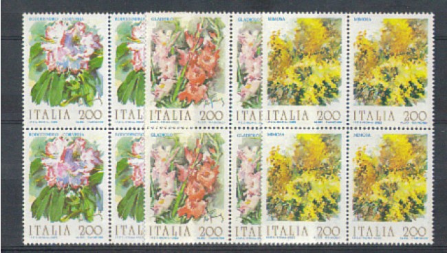 1983 - LOTTO/6788Q - REPUBBLICA - FIORI 3° SERIE - QUARTINE