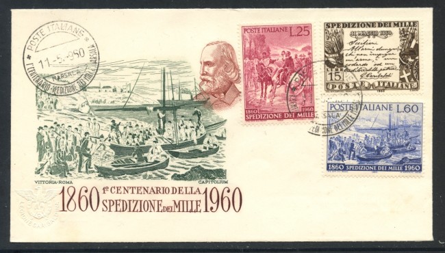 1960 - REPUBBLICA - SPEDIZIONE DEI MILLE - BUSTA FDC - LOTTO/28552