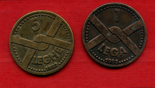 1992 - LOTTO/M23299 - PADANIA LEGA NORD - 1-5 LEGHE