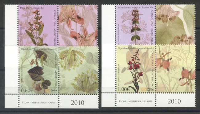 2010 - MONTENEGRO REPUBBLICA - PIANTE  SELVATICHE  4v. - NUOVI - LOTTO/34886