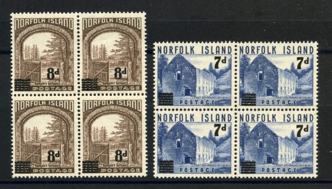 1958 - ISOLE NORFOLK  AUSTRALIA - LOTTO/38776 - SOVRASTAMPATI 2v. NUOVI